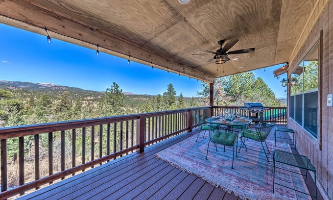 Ruidoso Cabin | 'Winnie's Cabin' Ruidoso Retreat: Deck + Mtn Views