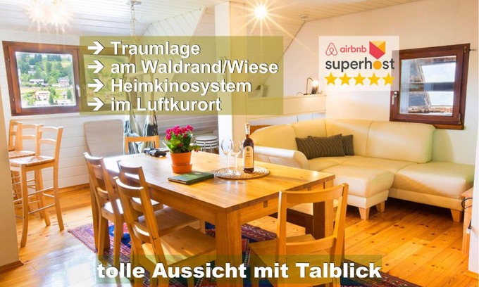 Todtnauberg Apartment | Wohlfühl-Ferienwohnung 80 qm, 8 Personen, Aussicht & Heimkino