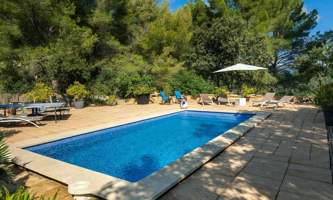 Urbanitzacio Es Verger House | Wonderful private villa with A/C, WIFI, private pool, TV, patio, panoramic view and parking
