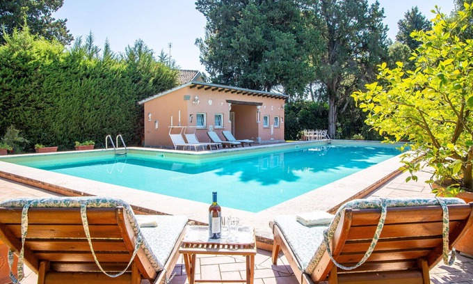 Quartiere XV Della Vittoria Villa | Wonderful private villa with hot tub, A/C, WIFI, private pool, TV, panoramic view and parking