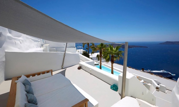 Firostefani Villa | Wonderful Santorini Villa | 3 Bedrooms | Aura Villa | Private Infinity Pool &.