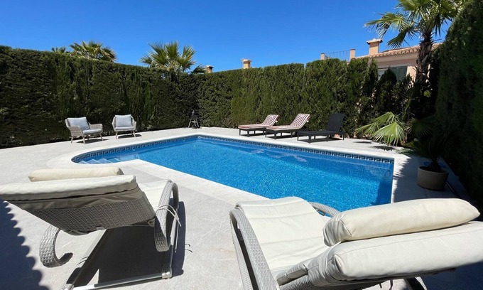 Puig de Ros Ski Chalet | Wonderful semi-detached house near Palma with private garden and pool