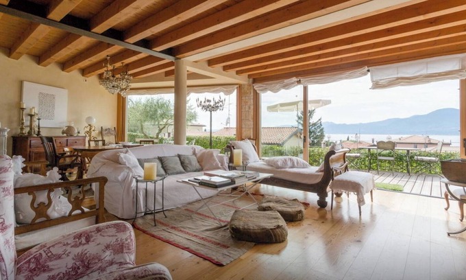 Torri del Benaco Villa | Wonderful villa gorgeous view near the lake with pool terrace and garden