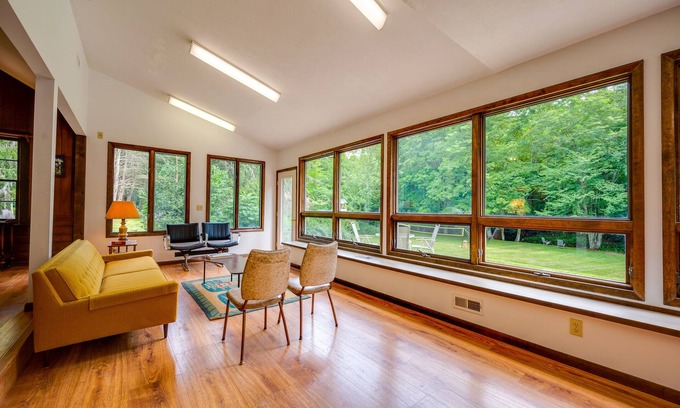 Newtown House | Wooded Getaway on Serene Brook ~ 50 Acres of Privacy!