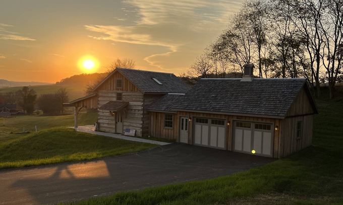 Saint Donatus Cabin | Wooden Head Cabin Early1800's Log Cabin with a View and Modern Amenities