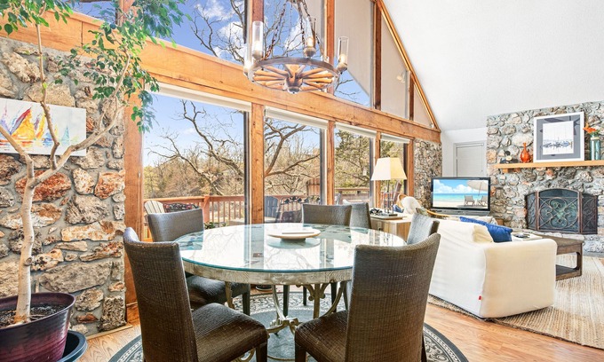 Camdenton House | Woodmont Point - Wooded Private Lakefront Retreat with Deep Cove Dock and Great Swimming!