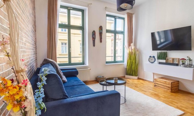 Zentrum-West Apartment | working place, Netflix, 4k TV, heart of Leipzig