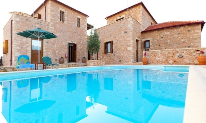 Vamos Villa | Xatheri villas 2 villas ideal for 8-12 persons,mountains sea view, gardens pool