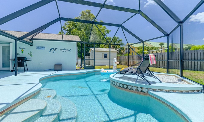 Melbourne House | Your Boho Beach Retreat Awaits! Pool Home 15 Mins to the Beach!