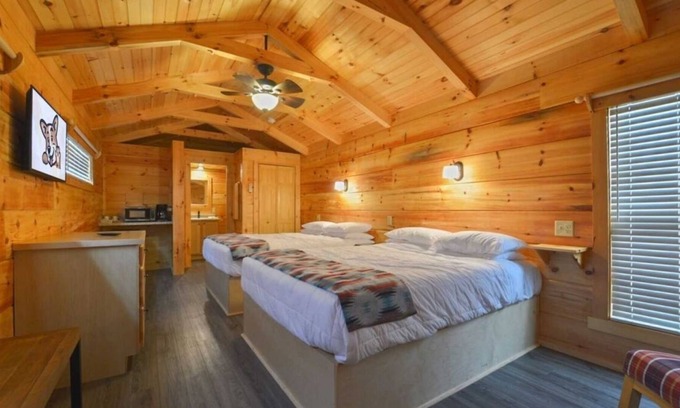 Bryan Cabin | Your Home Away From Home! Patio, Outdoor Pool, Pets are Allowed Here!