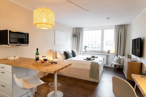 Wolfsburg Apartment | Zentral Fußgängerzone für Paare und Geschäftsreisende, Kinderfreundlich