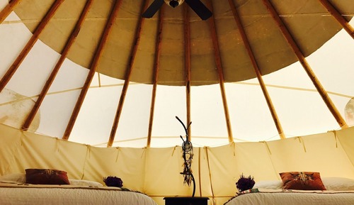 Tent, 2 Double Beds, Mountain View