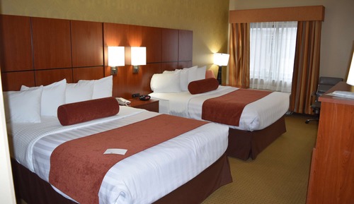 Standard Room, 2 Queen Beds, Non Smoking, Refrigerator & Microwave