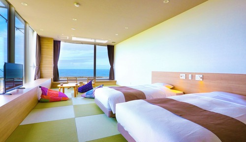 Superior Japanese-Style Twin Beds Room holds 5 people(Sea Side) - Indoor Bath - Non-Smoking
