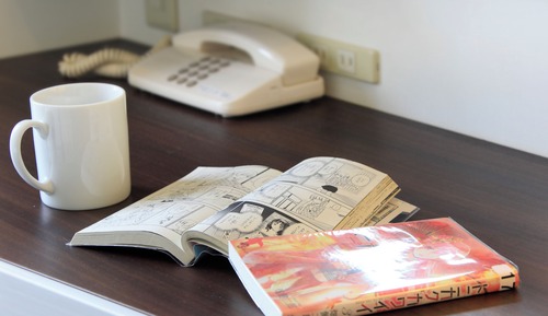 [Free CurryRice&Salad] [Manga Library w/11000 books] Compact Twin Room,Non Smoking