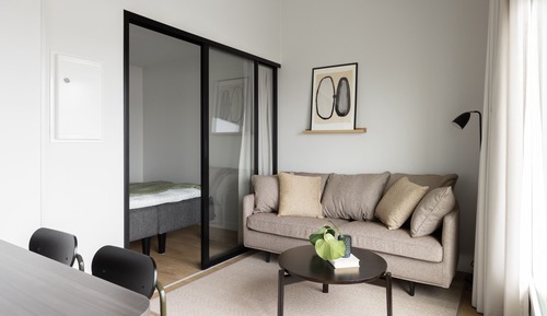 Medium studio with a rooftop terrace
