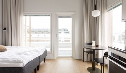 Standard studio with a rooftop terrace