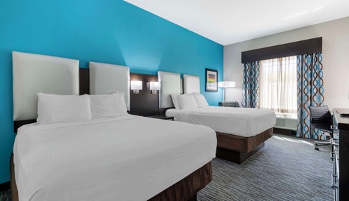 Standard Room, 2 Queen Beds, Non Smoking, Refrigerator & Microwave