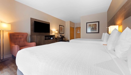 Standard Room, 2 Queen Beds, Non Smoking, Refrigerator & Microwave