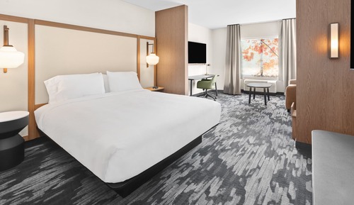 Suite, 1 King Bed with Sofa bed (Hearing Accessible)