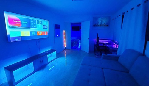 Family Suite With 2 Double Beds, Additional Living Area which has Extra Tv & Pull Out Couch Bed