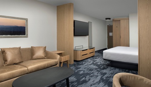 Suite, 1 King Bed with Sofa bed (Hearing Accessible)