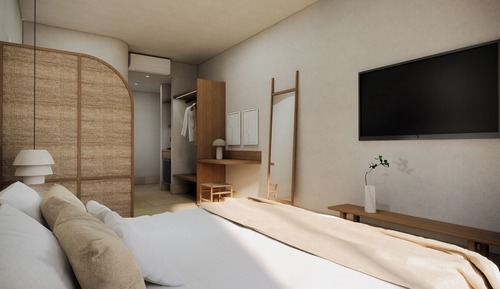 Junior Suite with Open Air Hot Tub and Garden View