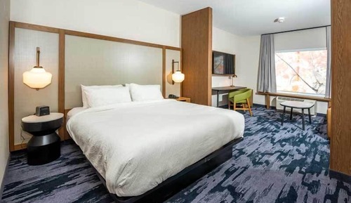 Suite, 1 King Bed with Sofa bed (Hearing Accessible)