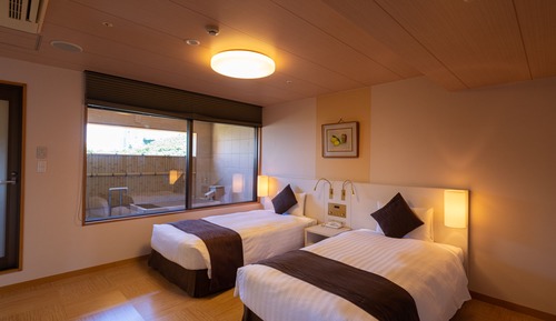 Delux Japanese-Western style Room(With open-air bath)(Non-Smoking)