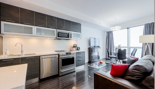 Superior 1 Bedroom Suite, Kitchen, City View