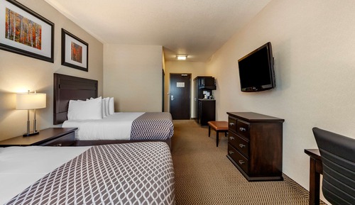 Standard Room, 2 Queen Beds, Non Smoking, Refrigerator & Microwave (Shower Only)