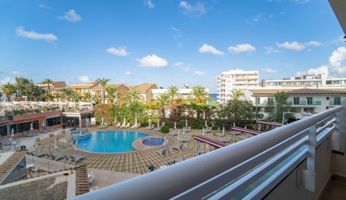Double Room Single Use, Balcony, Pool View