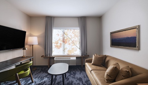 Suite, 1 King Bed with Sofa bed (Hearing Accessible)