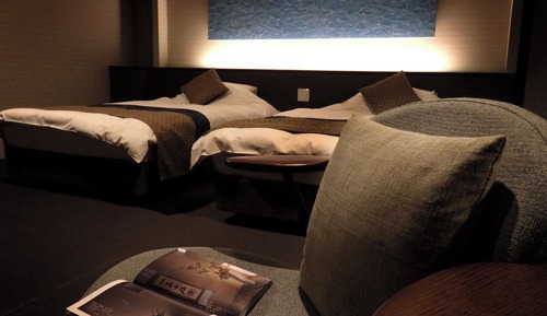 Superior Twin Room with Open-Air Hot Spring Bath with wood deck, 44m2 (Yama-no-Terrace) Non smoking