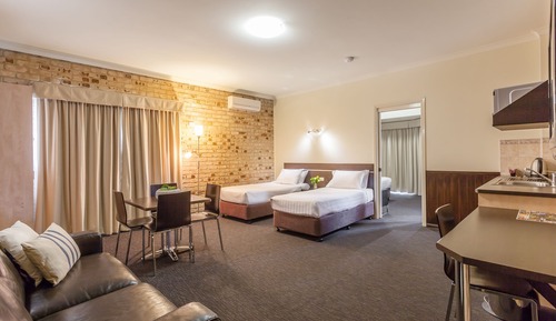 Twin Motel Room