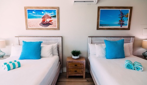 Family Double Room, 2 Queen Beds, Ocean View (Room 12)