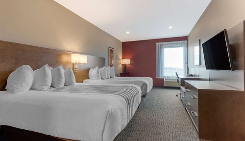 Standard Room, 2 Queen Beds, Non Smoking, Refrigerator & Microwave