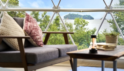Glamp Ocean Iseshima Bay Terrace Comfort-type Domes, Shared Bathroom