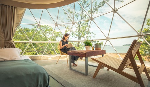 Glamp Ocean Iseshima Bay Terrace Private type Domes, Shared Bathroom
