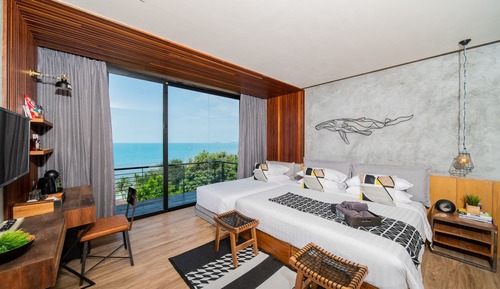 Deluxe Double Room, 1 King Bed, Non Smoking, Sea View