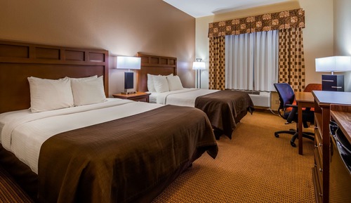 Standard Room, 2 Queen Beds, Non Smoking, Refrigerator & Microwave