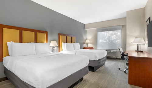 Standard Room, 2 Queen Beds, Non Smoking, Refrigerator & Microwave