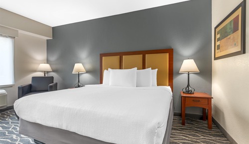 Standard Room, 1 King Bed, Smoking, Refrigerator & Microwave