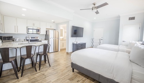 Standard Double Room, Kitchen (located across the street)