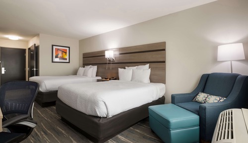 Standard Room, 2 Queen Beds, Non Smoking, Refrigerator & Microwave