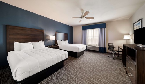 Standard Room, 2 Queen Beds, Non Smoking, Refrigerator & Microwave