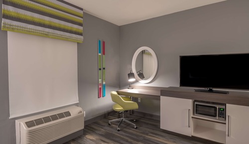 Room, 1 King Bed with Sofa bed, Refrigerator & Microwave