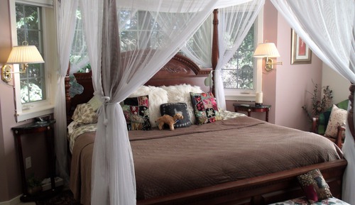 Single Room, 1 King Bed, Indoor Jetted Tub and Outdoor Private Hot Tub, Lake View and Forest View