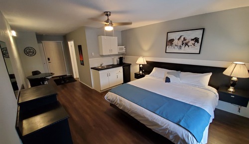 Deluxe Studio, 1 King Bed, Kitchenette, Mountain View (Rm 5)