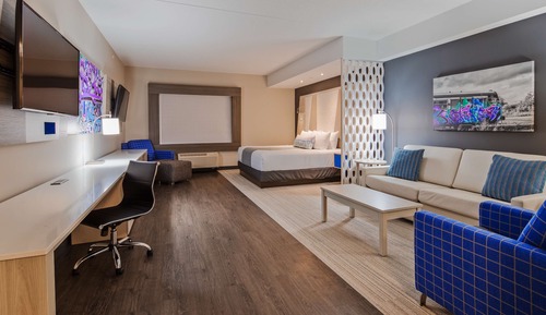 Suite, 1 King Bed, Non Smoking, Refrigerator & Microwave (Larger Room;with Sofabed)